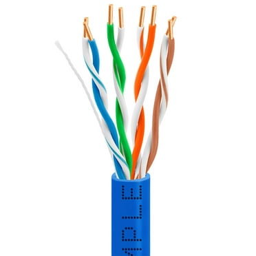 QualConnectTM Bulk Cat5e Gray Ethernet Cable Pullbox UTP Solid Unshielded Twisted Pair 1000 ft 